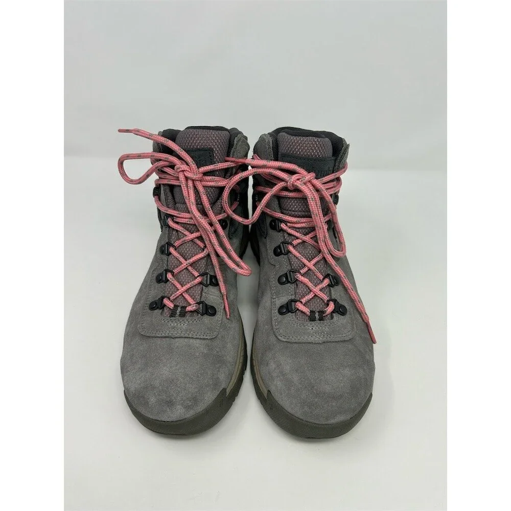 Columbia Newton Ridge Plus Waterproof Amped Hiking Boots Gray Pink Size 11